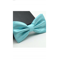 Vlinderstrik lichtblauw kleine ruit motief